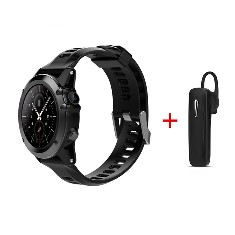 black add headset H1 Смарт часы Android телефон монитор сна gps спортивные умные часы для мужчин IP68 Водонепроницаемый для xiaomi lenovo HUAWEI часы GT PK KW88 - Цвет: black add headset