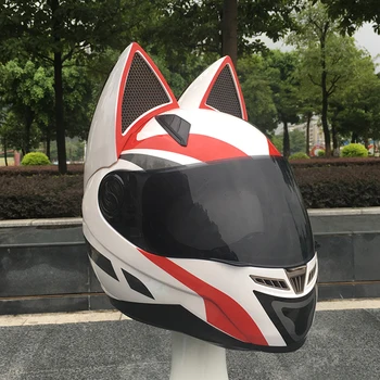 

New Arrival Full Face Motorcycle Helmet Lovely Cat Helmet Motorbike Helmet casco modular Casque NITRINOS Brand
