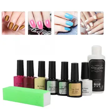 

Nail Extension Kit Professional DIY Nail Gel Polish Kit Nail Art Sets with Gel Polish Block Manicure Tools Acrylic Nail Kit