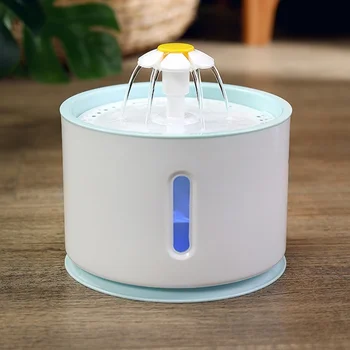 

Pet Cat Fountain 2.4L Drinking Window LED Automatic Dog Cat Water Drinking Bowl USB Pet Drinking Dispenser With