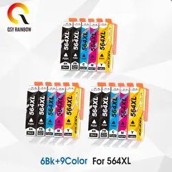 CMYK поставки 15 Упак. 564XL картридж Восстановленный для HP564 Photosmart 5510, 5512, 5520, 5522, 5524, 5525, 6510, 6520