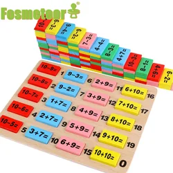 Fosmeteor bloques de dominó con números de madera, juego de bloques de construcción a granel de colores para apilar, topling, carreras voladoras, juguetes educativos, regalo