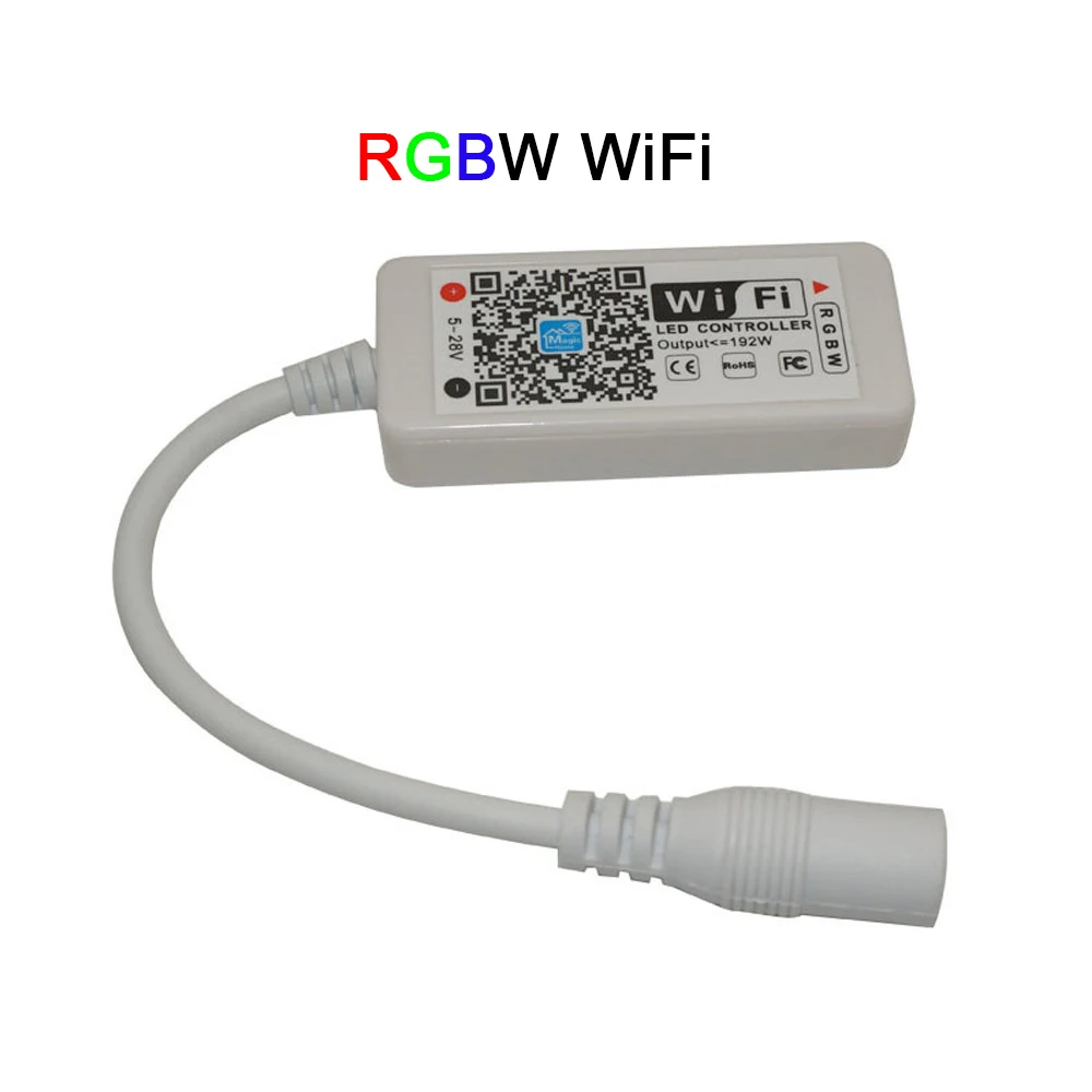 RGB/RGBW контроллер мини беспроводной Wi-Fi светодиодный RF пульт дистанционного управления IOS/Android смартфон для RGBCW/RGBWW RGB Светодиодная лента, DC12-24V - Цвет: RGBW WiFi