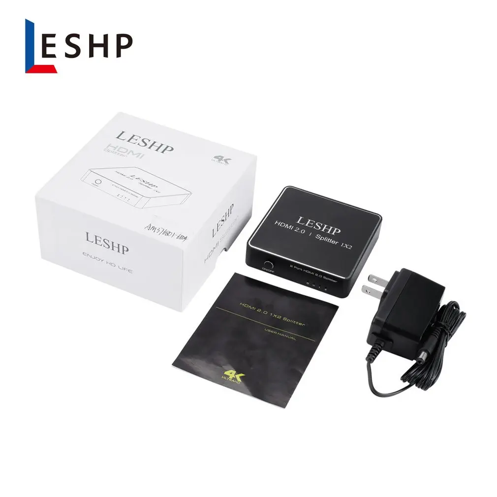 1080P HDMI 2,0 1x2 сплиттер поддержка s Full HD 4x2K 3D один вход на два выхода Поддержка видео формата до 4 K 2K
