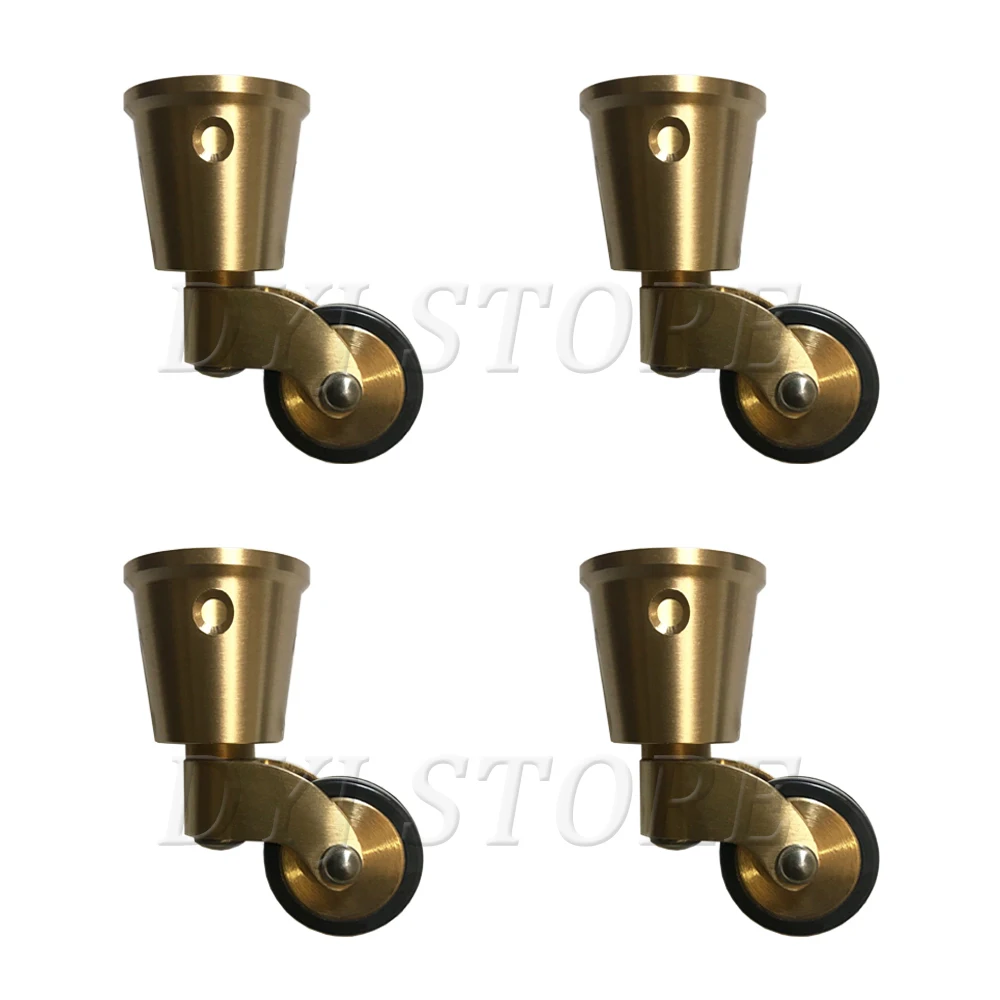 2/4/8Pcs 360 Degree Swivel Caster Wheels, Brass Universal Wheel Vintage