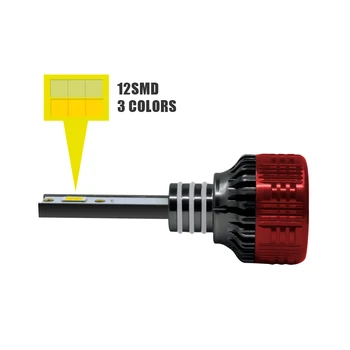 

1set*H1 three colors cob Bulbs dual headlight kit mini d8 auto car led light h1