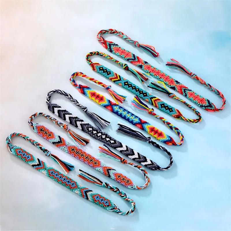 Vintage Anklets Handmade New For PCS/Set Cotton Bracelets Jewelry Female Anklet 2 Beach Gifts Women Foot
