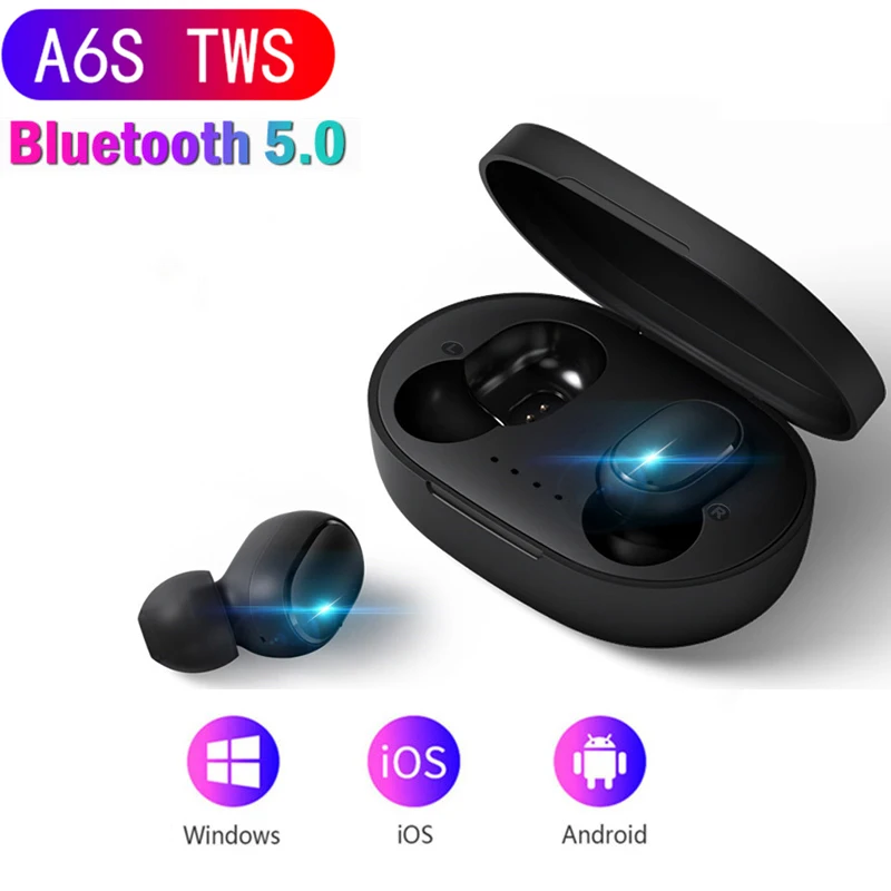 Новые беспроводные наушники Bluetooth 5 0 A6S TWS для Xiaomi Redmi Airdots Auriculares с отменой ruido Huawei S |