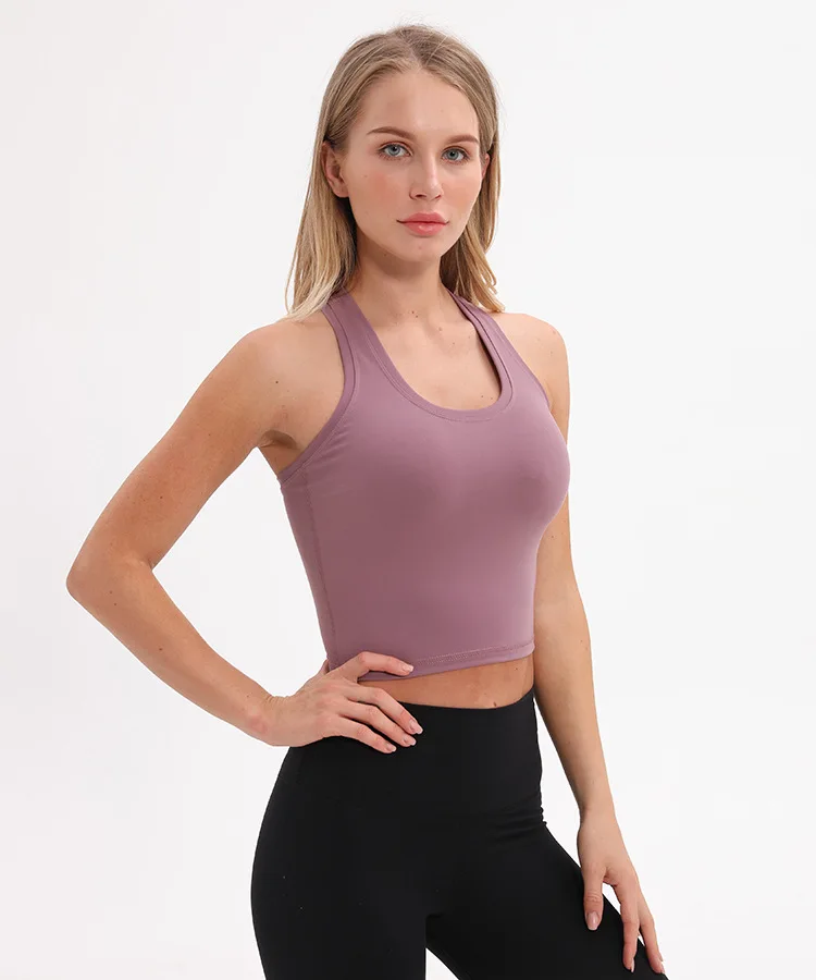 WANYUCL Nylon Sport Tops Women Soft Material Running Vest Gym Jogger Workout Fitness Vest Shirt Clothes Yoga Top Tank Plain