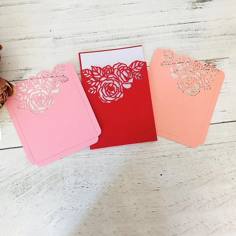  Flowers Envelope Scrapbooking Pocket Metal Cutting Dies Wedding invitation Craft Die Cut for diy pa