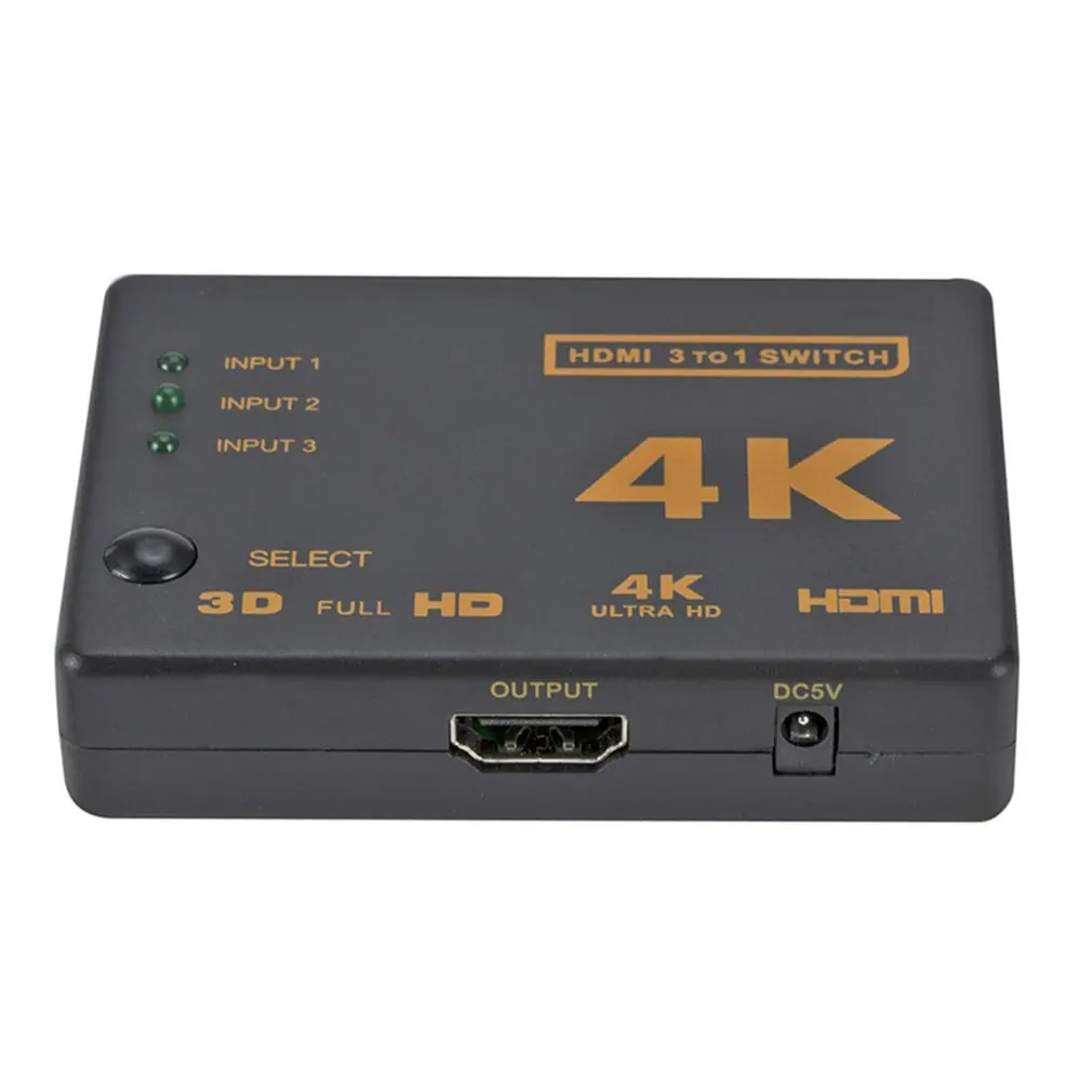 4K* 2K HDMI переключатель сплиттер 3 в 1 выход HDTV аудио видео конвертер адаптер с пультом дистанционного управления для проектора