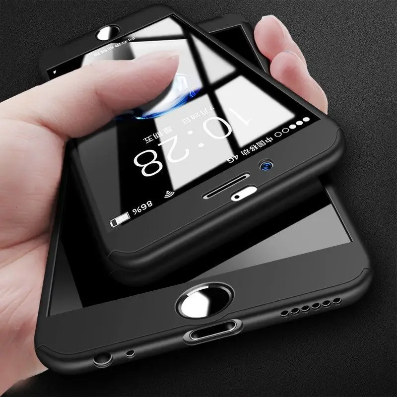 Phone Case 360 Full Cover For iPhone 13 5S 7 8 Plus 11 12 Pro Mini XS Max XR 6 XR SE With Glass