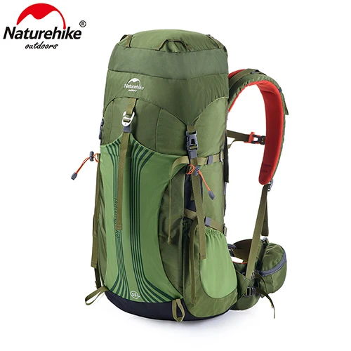 Naturehike 55L 65L Рюкзак Профессиональная походная сумка с подвеской система NH16Y065-Q - Цвет: 55L green