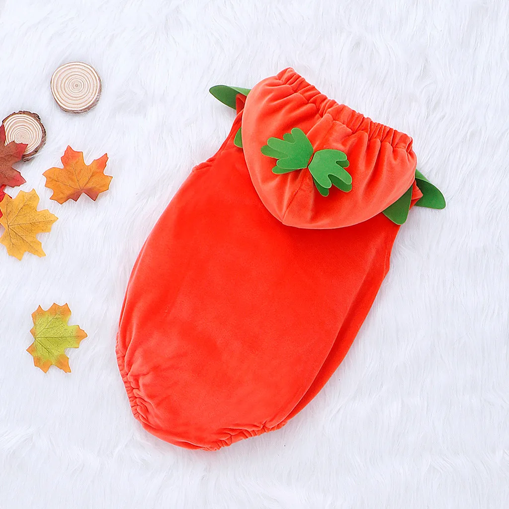 Baby Boy Girl Halloween Clothes Set Costumi di zucca Manica lunga Pagliaccetto Pantalone 3 pezzi Outfit