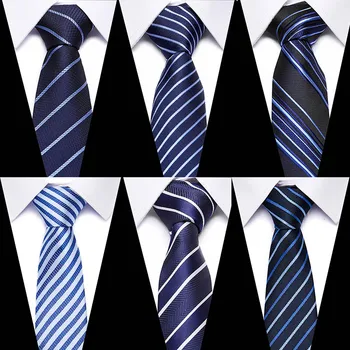 

Male Ties For Formal Business Shirt Wedding Party Neckties 100% Silk Striped Dots Classic 7.5cm Ties Woven Accessory Ties Gift