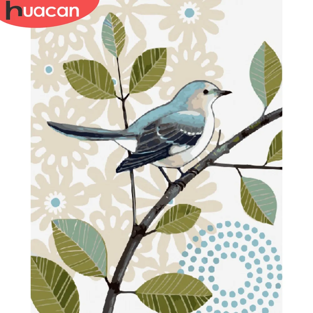 

HUACAN Pictures By Numbers Flower Bird Kits Drawing Canvas HandPainted DIY Oil Painting By Numbers Home Decoration Gift