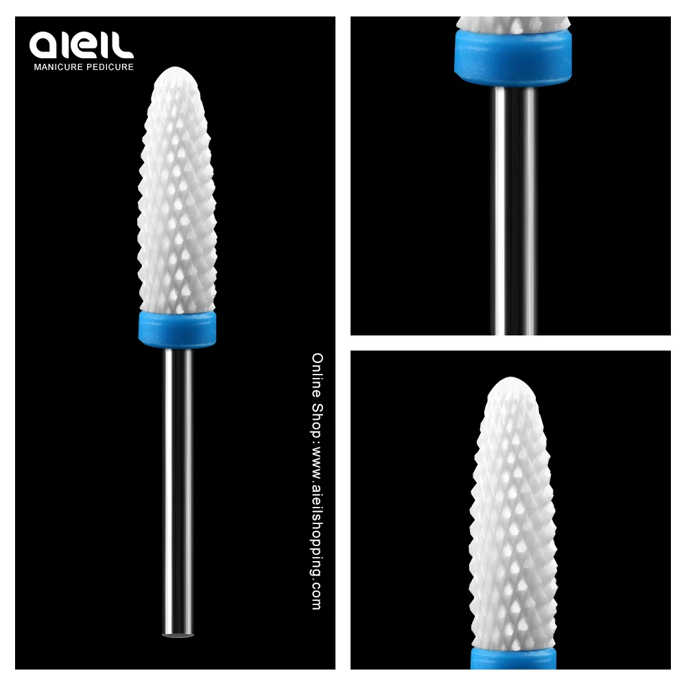 Ceramic Nail Drill Bit Electric Manicure Machine Accessory Cutter for For Remove Gel | Красота и здоровье