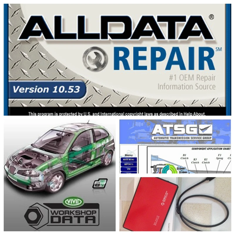 2020 Alldata auto Repair Software all data v10.53 Vivid workshop data atsg 2017 tech support for cars and trucks USB 3.0 Alldata