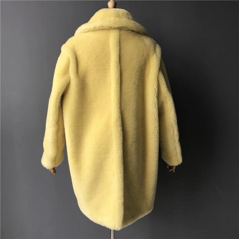 MAOMAOFUR, Настоящая Шерсть, плюшевое пальто для женщин, новая мода, настоящая овчина, меховая куртка, женская, теплая, негабаритная, зимняя верхняя одежда, шерстяная одежда