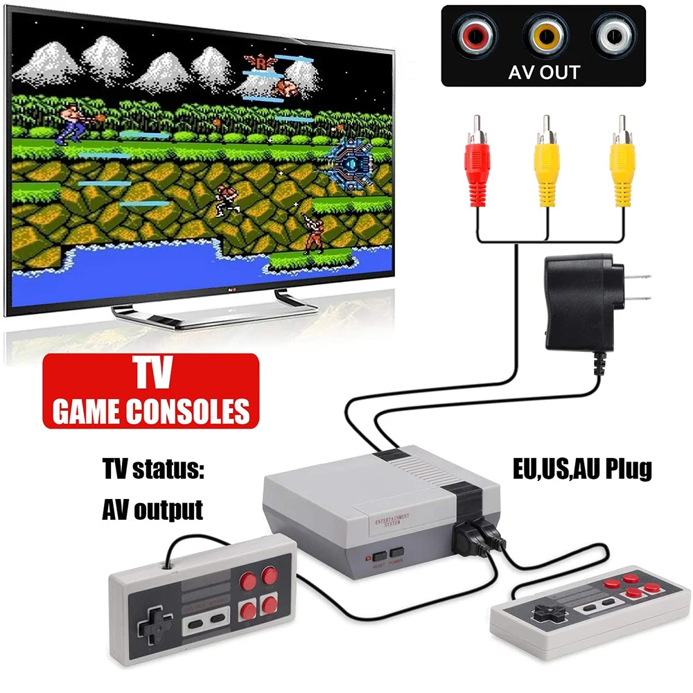 Мини-консоль для видеоигр выход HDMI ТВ 500 игр Аркада Ретро классика 8 Бит Ручные 2 NES