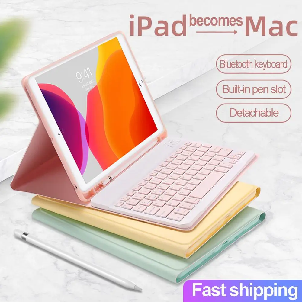 

For iPad 9.7 2017 2018 2019 10.2 5th 6th 7th Generation Bluetooth Keyboard Mouse Case for iPad Air 1 2 3 Pro 9.7 10.5 11 Cover