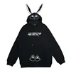 2022 Autumn Winter Couple Matching Hoodie Plush Rabbit Long Ear Hooded Sweatshirt Women Kawaii Thicken Pocket Outwear Plus 3XL ► Photo 3/6