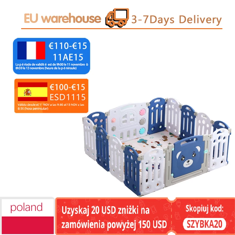 PROD 1005002673811166 Baby Guardrail Playpen Children Foldable
multifunctional Fence Infant Safety Barriers Baby Outdoor Playground
Park for 0-6 Years