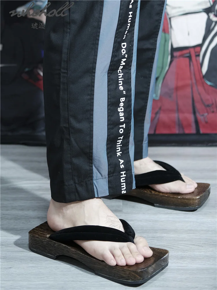 Man Slipper 2021 Summer Flip Flops Cosplay Japanese Samurai Geta