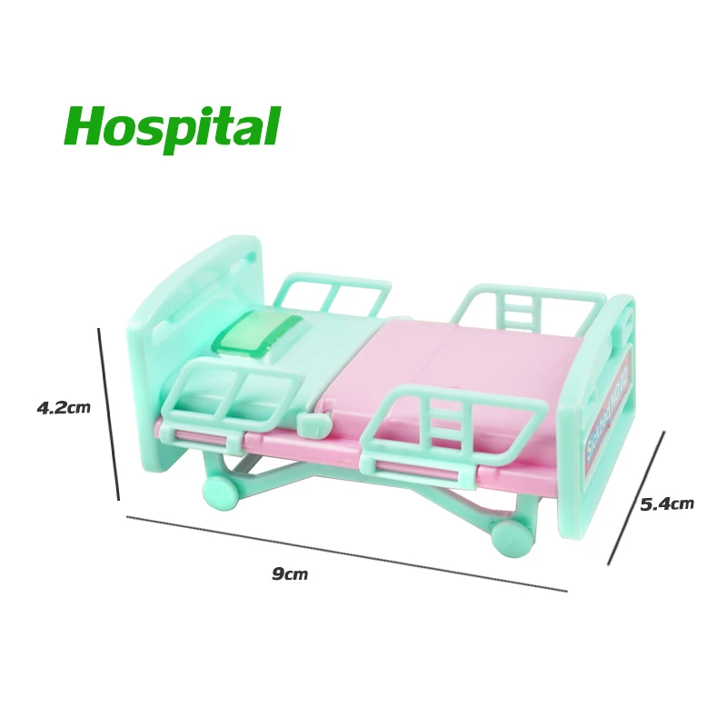 DIY set children's birthday toy gift bear rabbit toy furniture 1/12 rabbit forest animal family hospital set 6