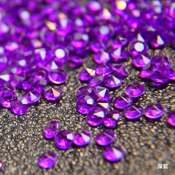 2000 шт./лот, 4,5 мм, цветные крошечные акриловые кристаллы, Алмазное конфетти, сделай сам, украшение для свадебной вечеринки, рукоделие, украшения - Цвет: Purple