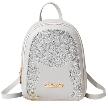 

Fashion Lady Sequins Small Backpack Casual Rucksuck Letter Purse Mobile Phone Backpack Knapsack Bag #YL5