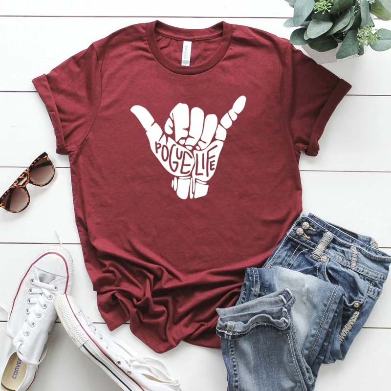 Camicia Da Donna Pogue Life Outer Banks Season2 T-Shirt John B, Jj, Kiara, Papa Pogue Obx Summer Beachy Tees Funny Retro Hipster Tops