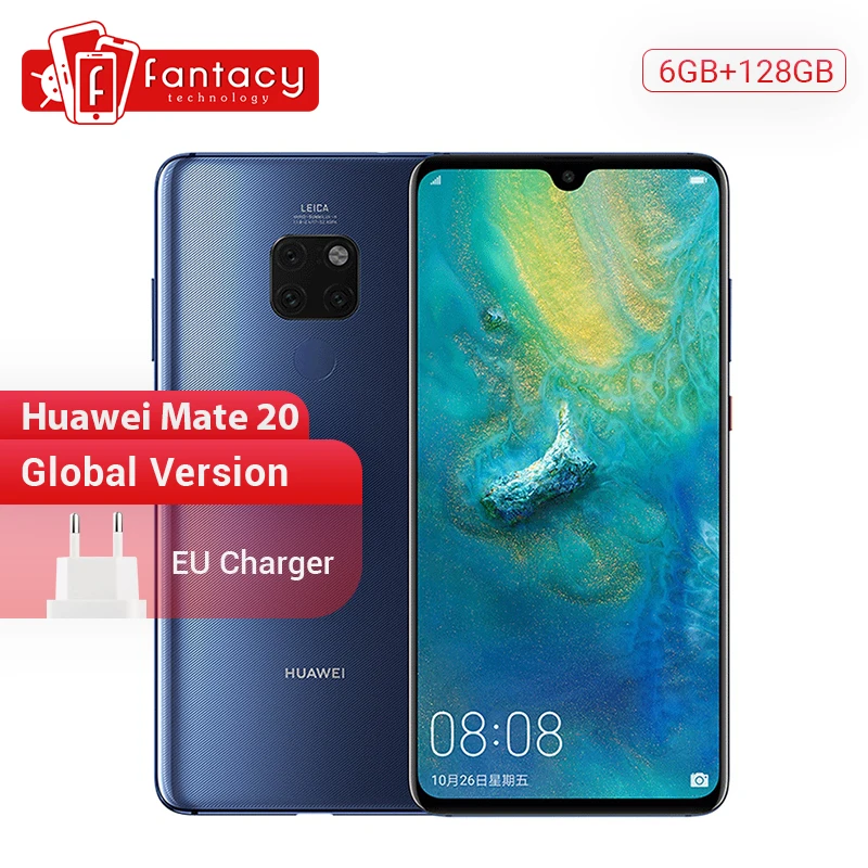 Глобальная версия Huawei Mate 20 6G128G смартфон 6 53 дюймов мобильный телефон Kirin 980 NFC
