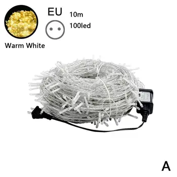 

Christmas Garland LED Curtain Icicle String Lights Light Drop 10m Garden Stage Indoor Decorative Leds 100 Party Outdoor Fai A1E9