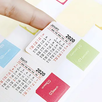 

New Year 2019 2020 Monthly Calendar Sticker Diary Planner Notebook Scrapbook Decorative Stickers Accessory DIY Statinery