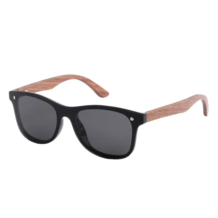 LONSY, модные деревянные мужские солнцезащитные очки, поляризационные, бамбуковые, женские солнцезащитные очки, зеркальные, UV400, Oculos Gafas Oculos De Sol masculino - Цвет линз: C1 Gray