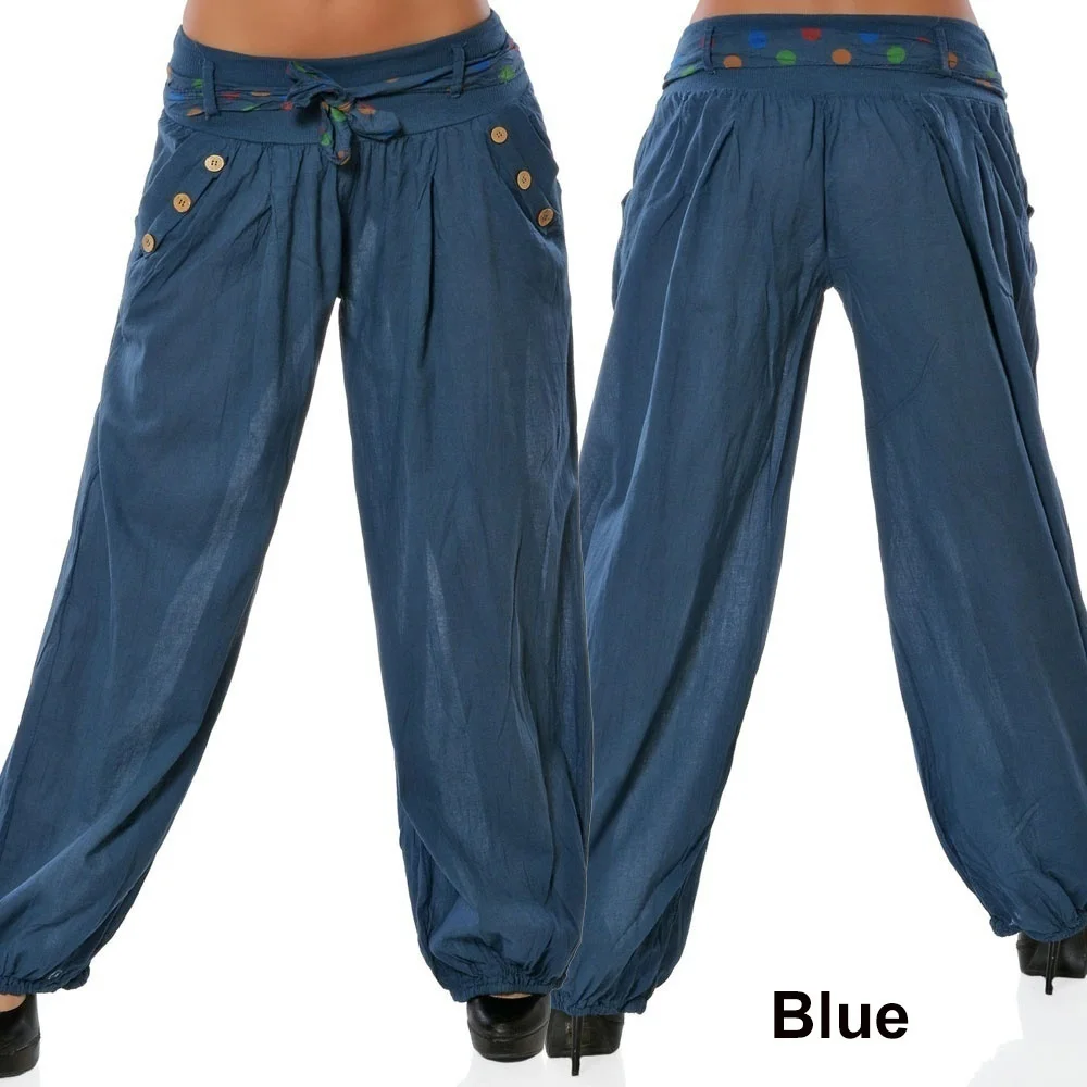 ZOGAA Women's Trouser Solid Color Casual Loose Pant Loose Slim Fit Baggy Harem Pants Flare Pants Wide Leg Pants Plus Size 5xl