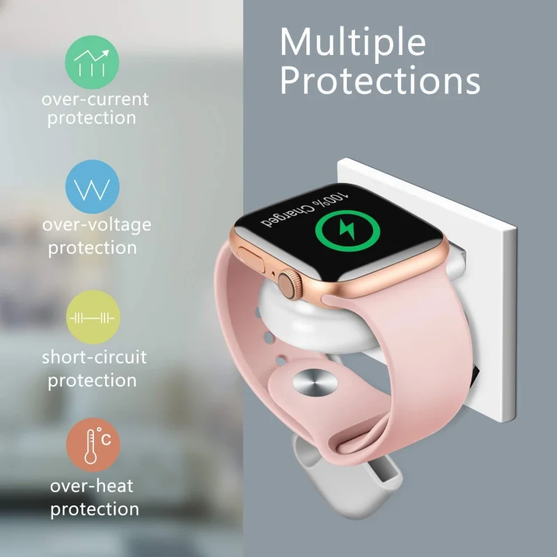 Горячее зарядное устройство для Apple Watch, портативное магнитное Беспроводное зарядное устройство для Apple Watch, USB зарядное устройство, совместимое с Apple Watch 5