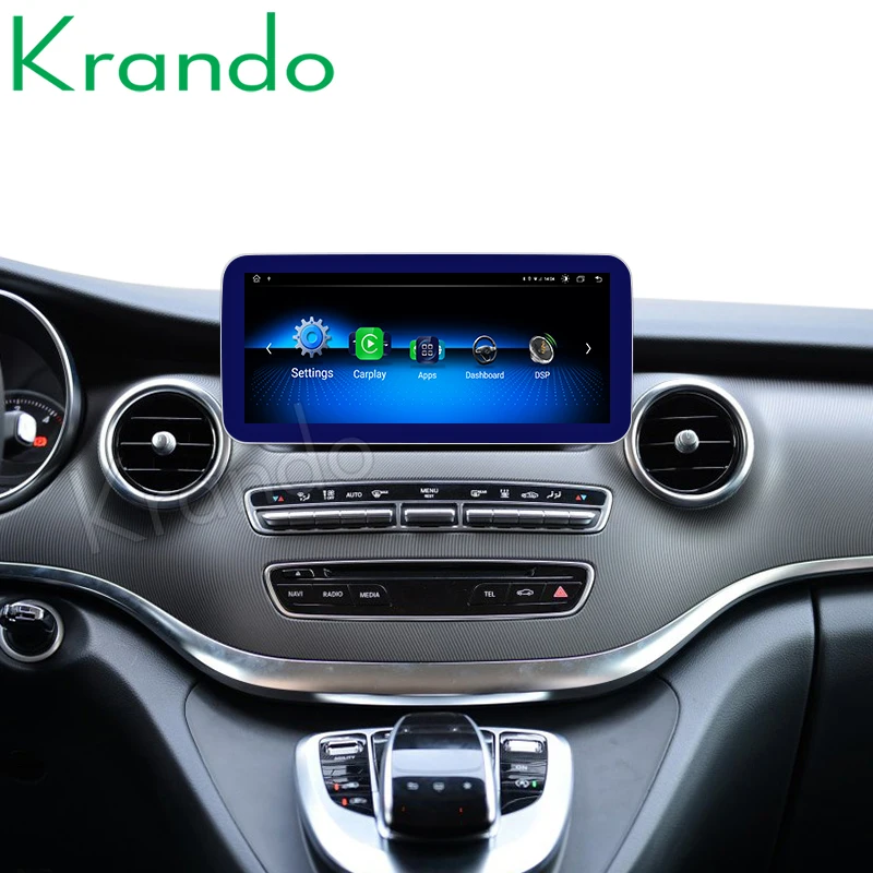 Krando Android 10.0 4G 128G 10.25'' Car Radio For Mercedes Benz C W205 GLC-X25 V CLASS W446 2015-2020 NTG 5.0 5.5 Carplay