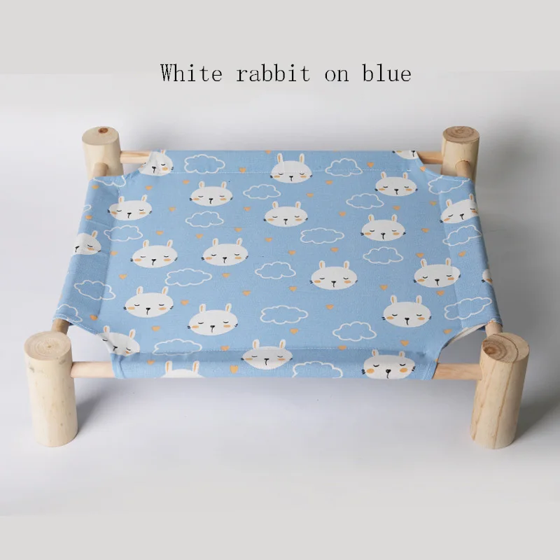 White rabbit on blue