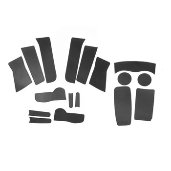 

1set Car Side Door Groove Mats Cup Coasters Holder For BMW Dustproof Black