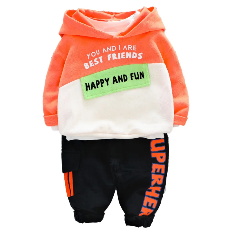 

New Autumn Baby Girl Clothes Children Boys Cotton Letter T Shirt Pants 2Pcs/sets Toddler Fashion Clothing Infant Kids Tracksuits