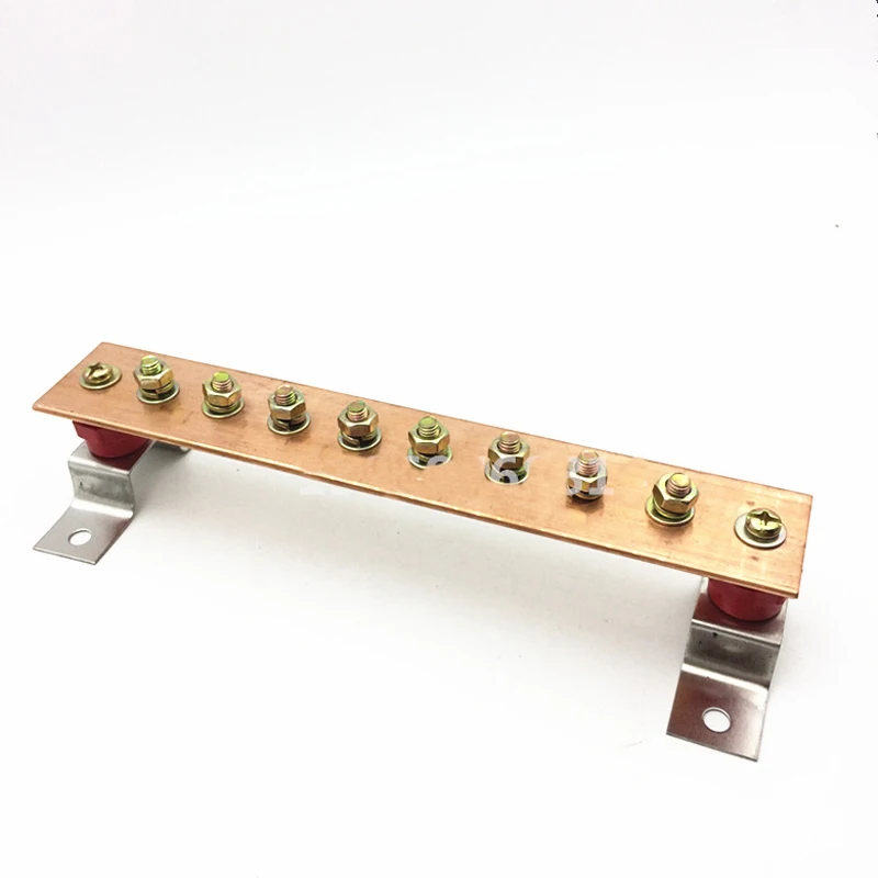 4*40*300 Equipotential Busbar Room Tinned Copper Bar Grounding Busbar