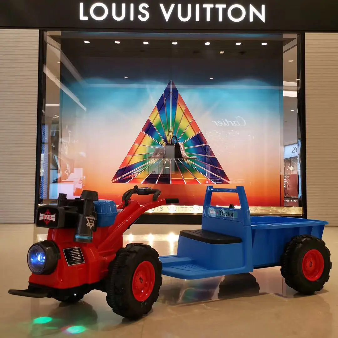 Children's Walk-behind Tractor Electric Toy Car can Sit on People With Bucket Dual-drive Children Baby Car Four-wheel Oversized 2 Children's Walk-behind Tractor Electric Toy Car can Sit on People With Bucket Dual-drive Children Baby Car Four-wheel Oversized 2