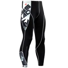 Лидер продаж 3D принтованные компрессионные брюки спортивные колготки Для мужчин спортивные обтягивающие леггинсы штаны для бега фитнес тренажерный зал одежда штаны для йоги