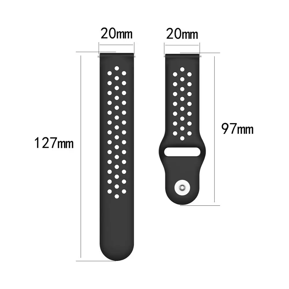 20 мм Универсальные полосы для samsung Galaxy Watch Active/42 мм/gear Sport/S2 классический ремень