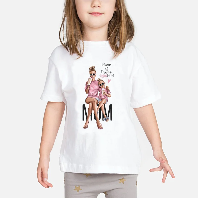 Футболка с надписью Super Mom/Baby/Girls | Мать и ребенок