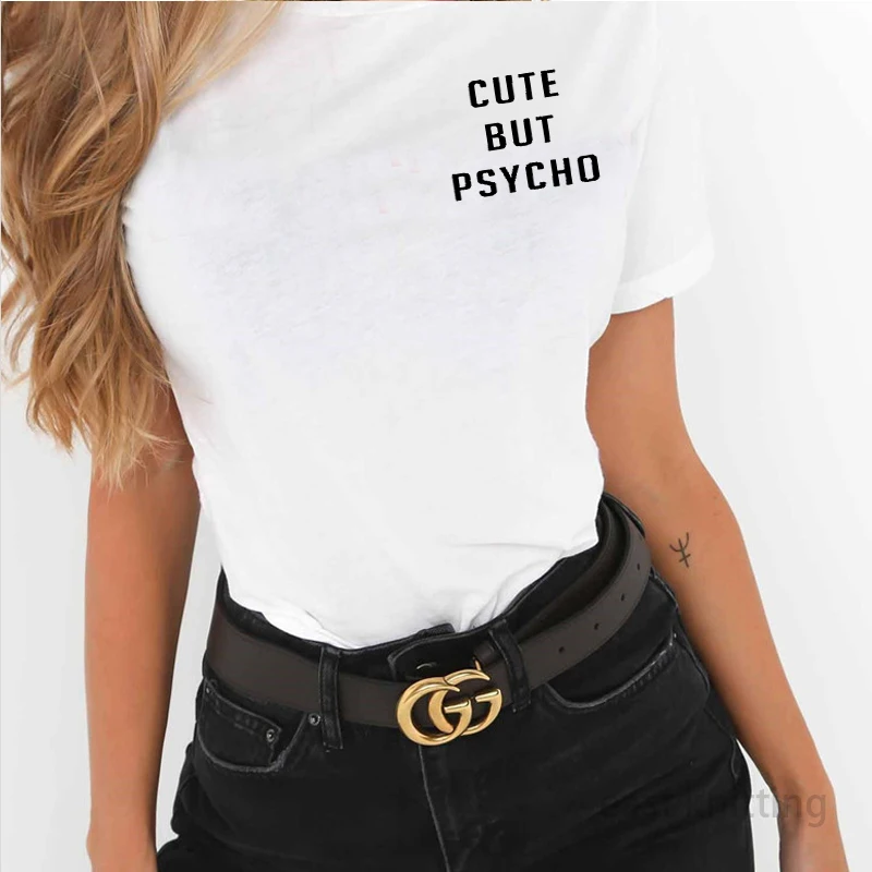 

ZOGANKI Harajuku T Shirt for Women Cute Letters Print Tee Shirt Pocket Tee Shirts Summer Short Sleeve Women T-shirts Female Tee