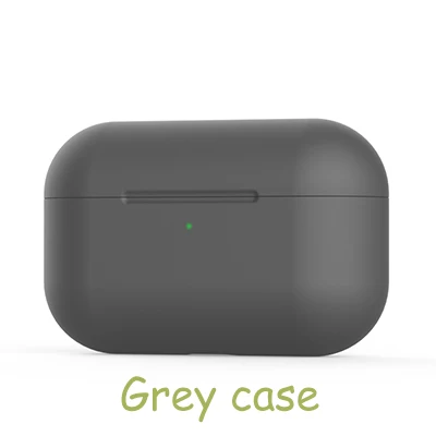 Силиконовый чехол Защитный чехол для Apple Airpods pro TWS Bluetooth наушники для Airpods Pro Чехол Мягкий силиконовый защитный чехол - Color: Grey case