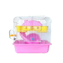 Small Bed& Breakfast Hamster Cage Gold Bear Cage Hamster Villa Hamster Supplies Toy Double Layer Castle Cage